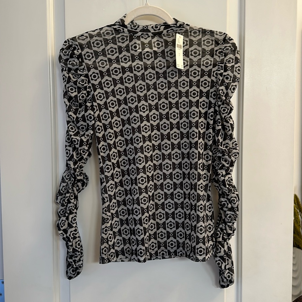 Maeve (Anthropologie) Small Mesh Mock Neck